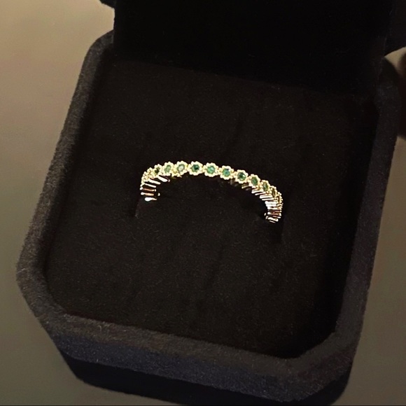 ✨S925 Dark Green Rhinestones Adjustable Ring - Picture 1 of 3